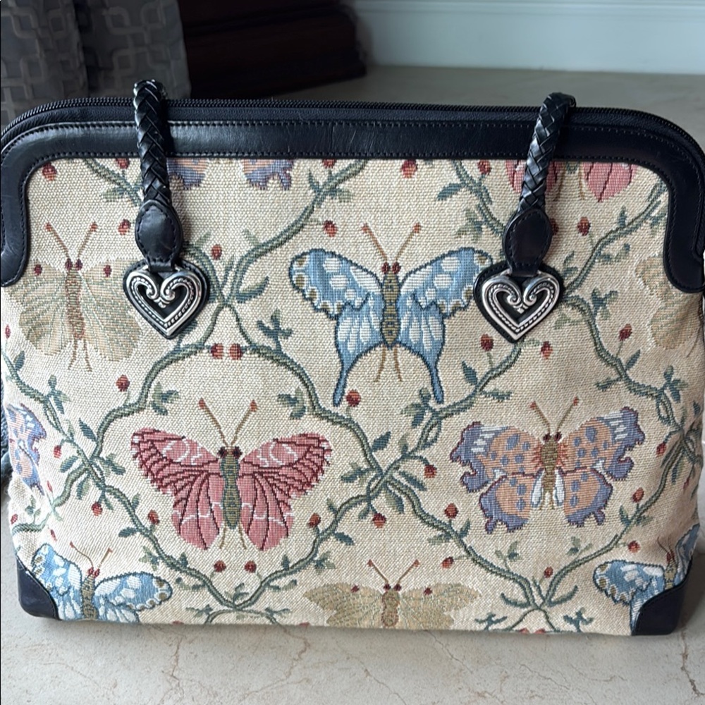 Brighton Tapestry and Leather Tote Bag - Picture 3 of 8